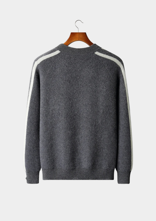 Pure Extra-Fine Merino Wool Striped Cardigan | Auremmont