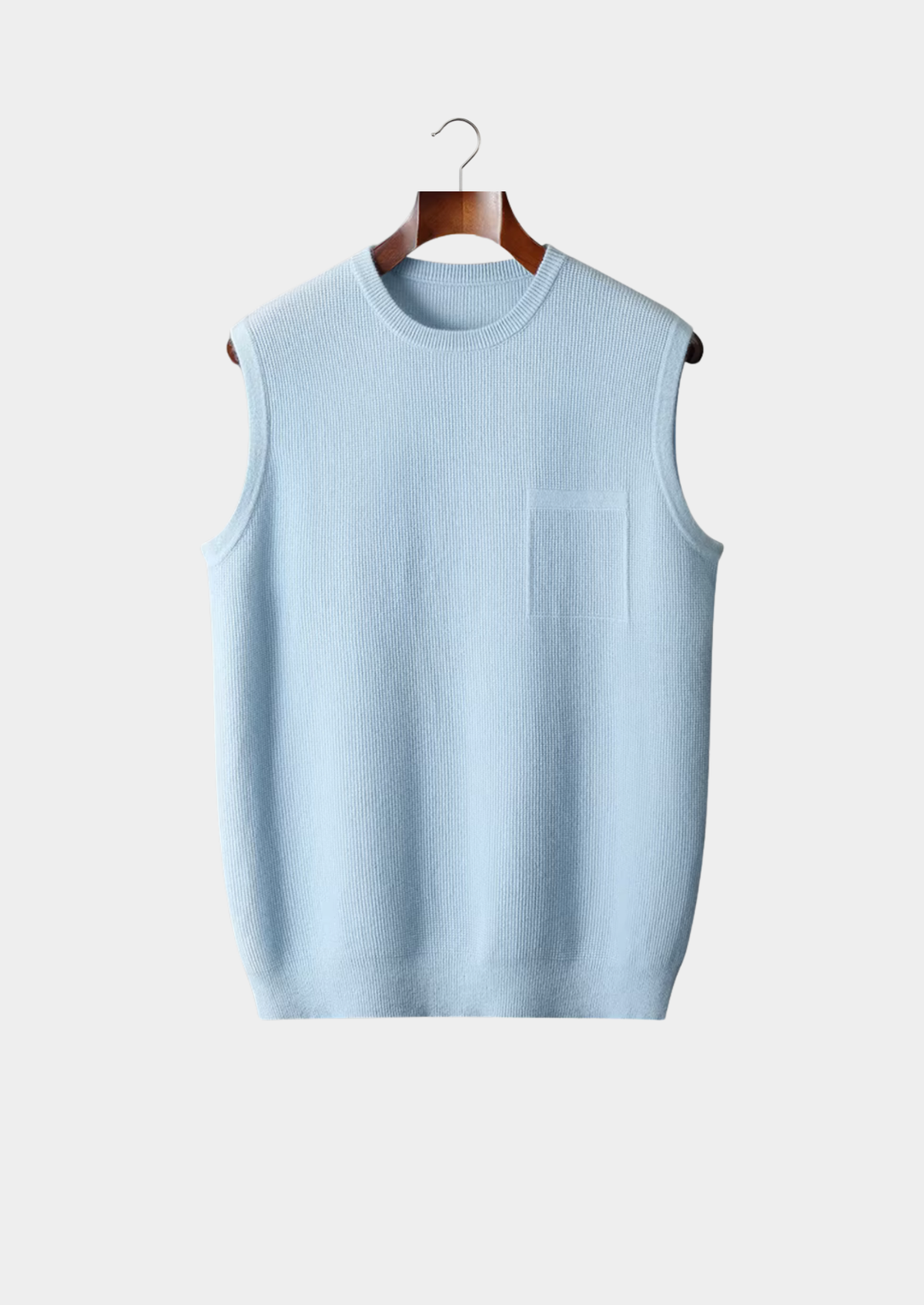 Pure Extra-Fine Merino Wool Crewneck Vest | Auremmont