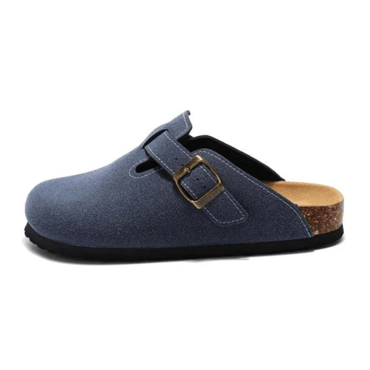 Auremmont Suede Boston Clogs - Blue