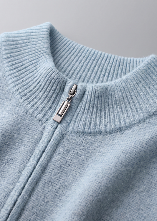 Pure Extra-Fine Merino Wool Light Blue Luzzo Set | Auremmont