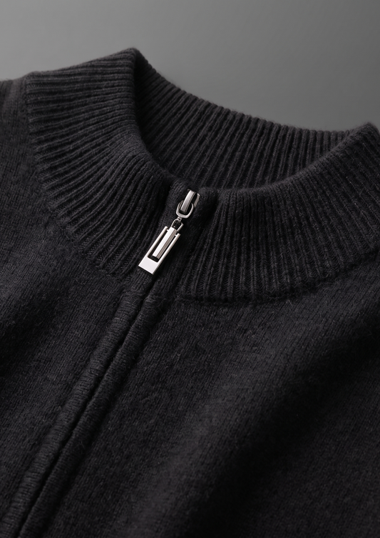 Pure Extra-Fine Merino Wool Black Luzzo Set | Auremmont