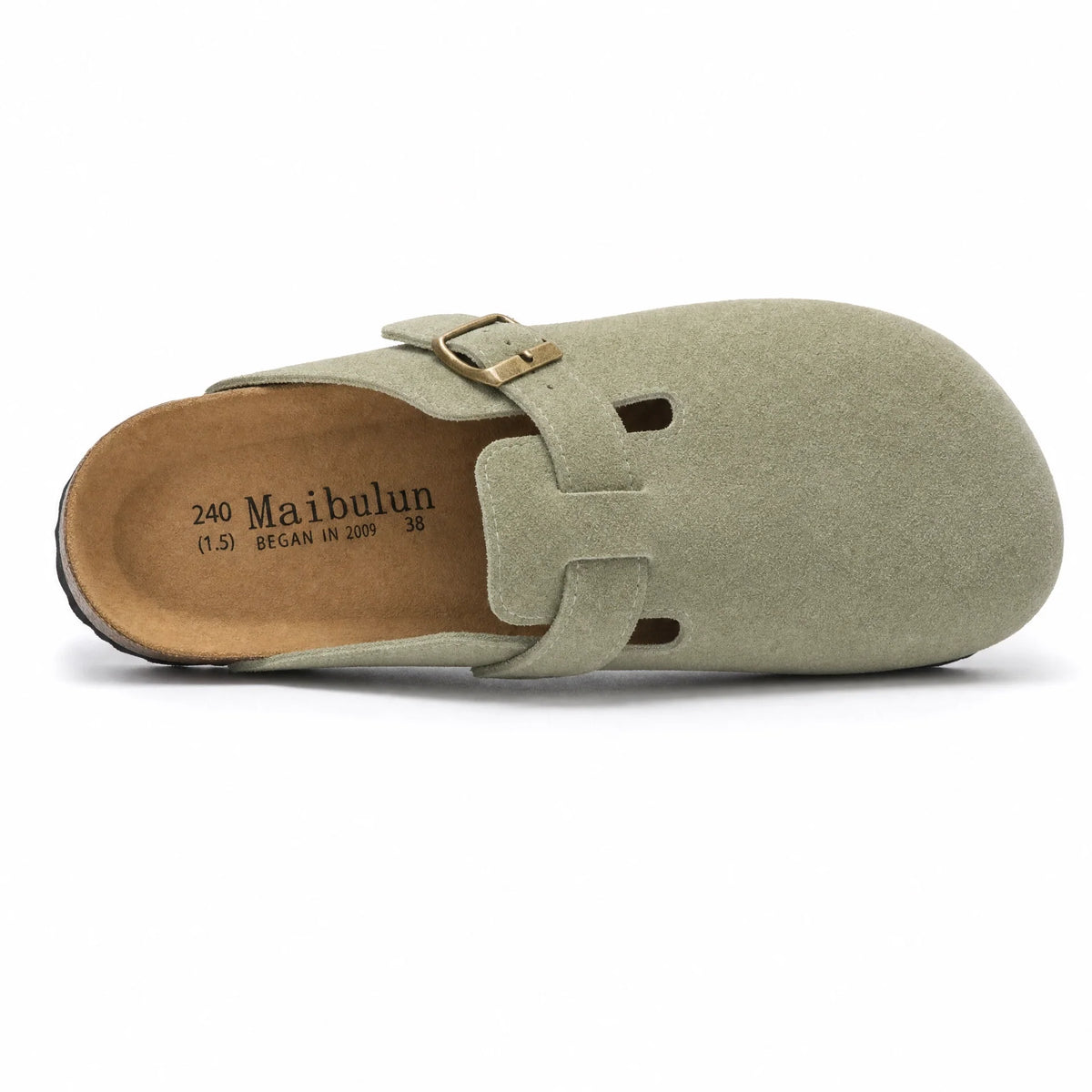 Auremmont Suede Boston Clogs - Matcha Green
