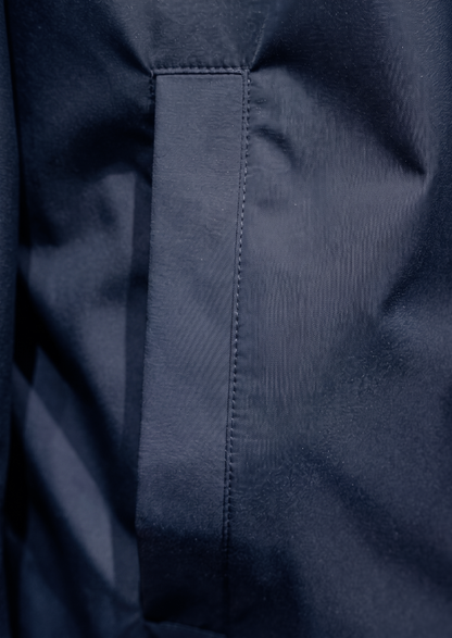 Navy Blue Technical Windbreaker Jacket | Auremmont