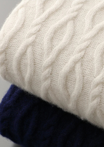 Pure Extra-Fine Merino Wool Jacquard Crewneck | Auremmont