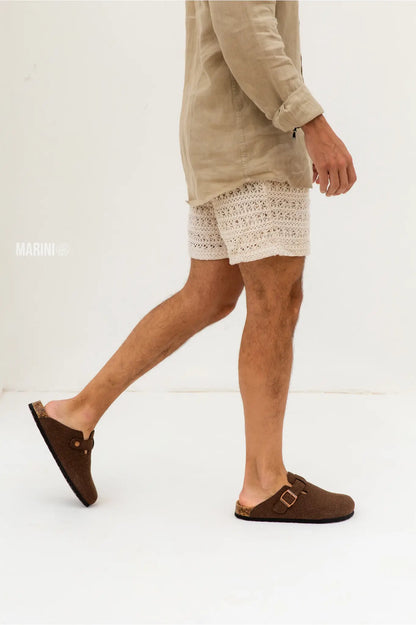 Auremmont Suede Boston Clogs - Dark Brown