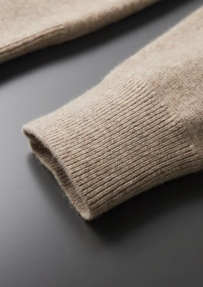 Pure Extra-Fine Merino Wool Zip Polo Cardigan | Auremmont