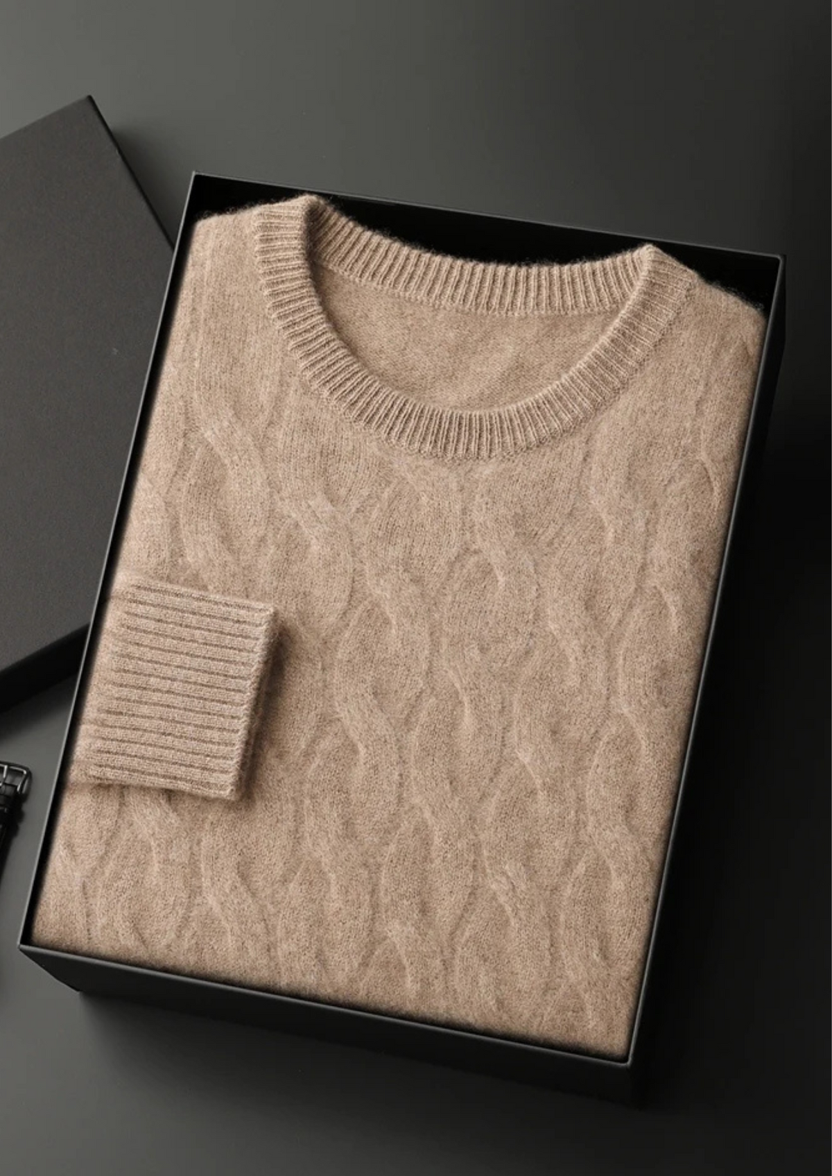 Premium Cashmere Cable Crewneck | Auremmont