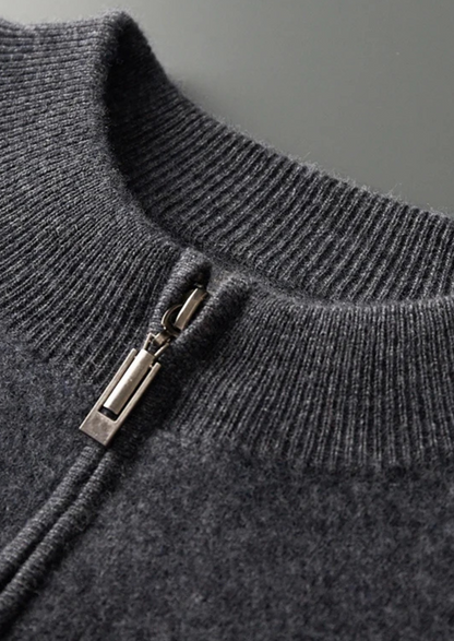 Pure Extra-Fine Merino Wool Striped Cardigan | Auremmont