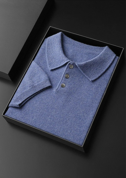 Premium Cashmere Classic Polo Shirt | Auremmont