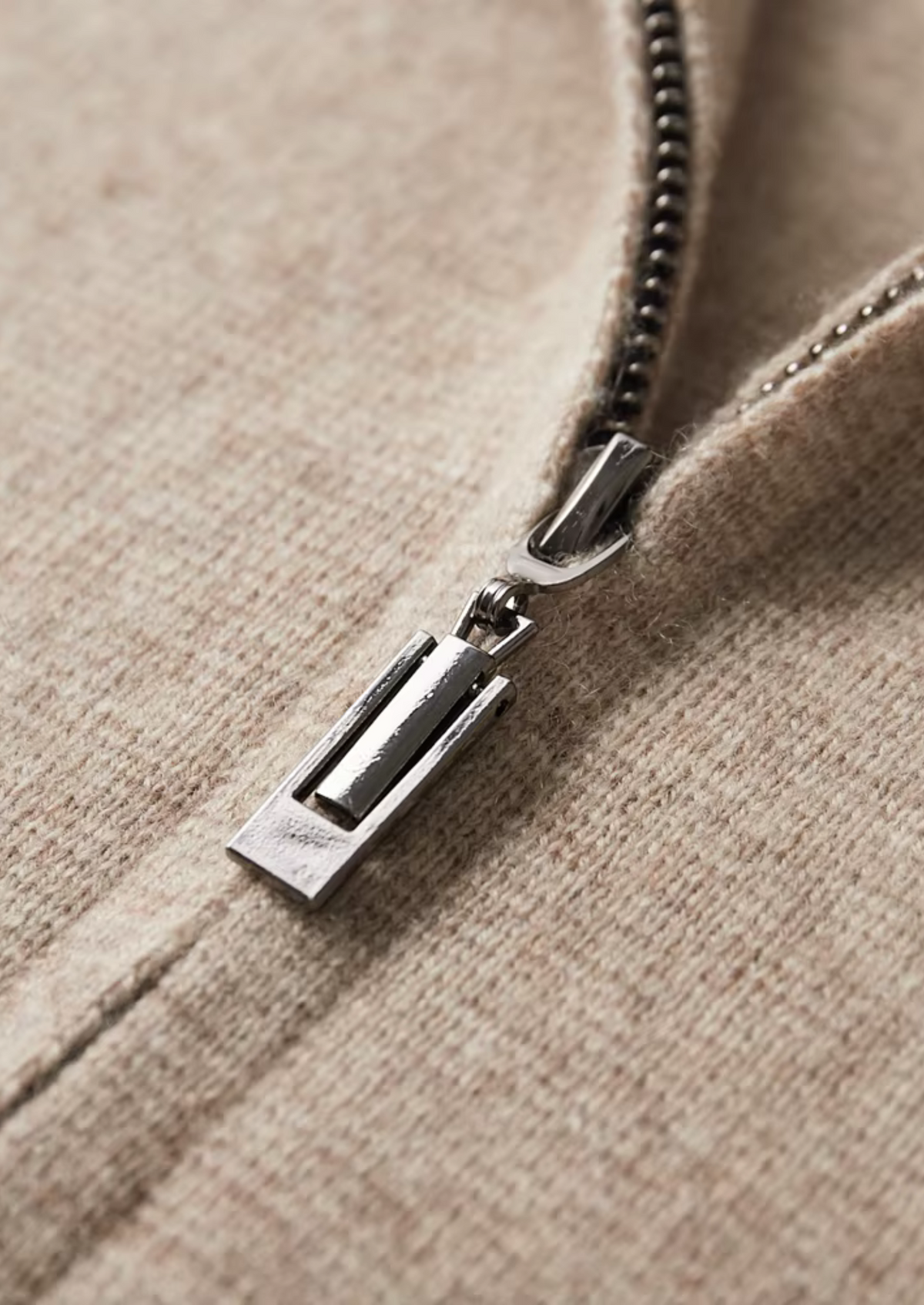 Pure Extra-Fine Merino Wool Zip Polo Cardigan | Auremmont