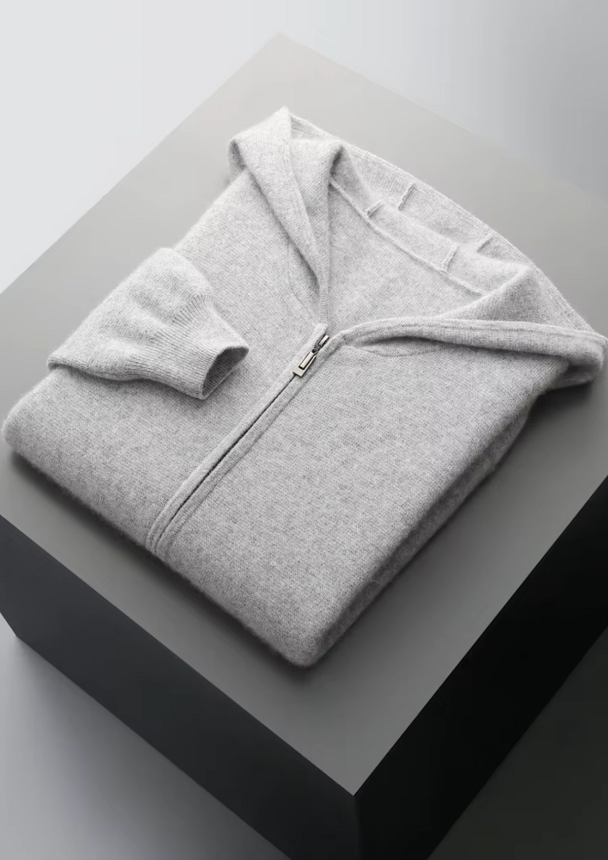 Pure Extra-Fine Merino Wool Zipper Hoodie | Auremmont