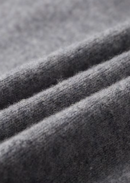 Pure Extra-Fine Merino Wool Two-Tone Zip Cardigan | Auremmont