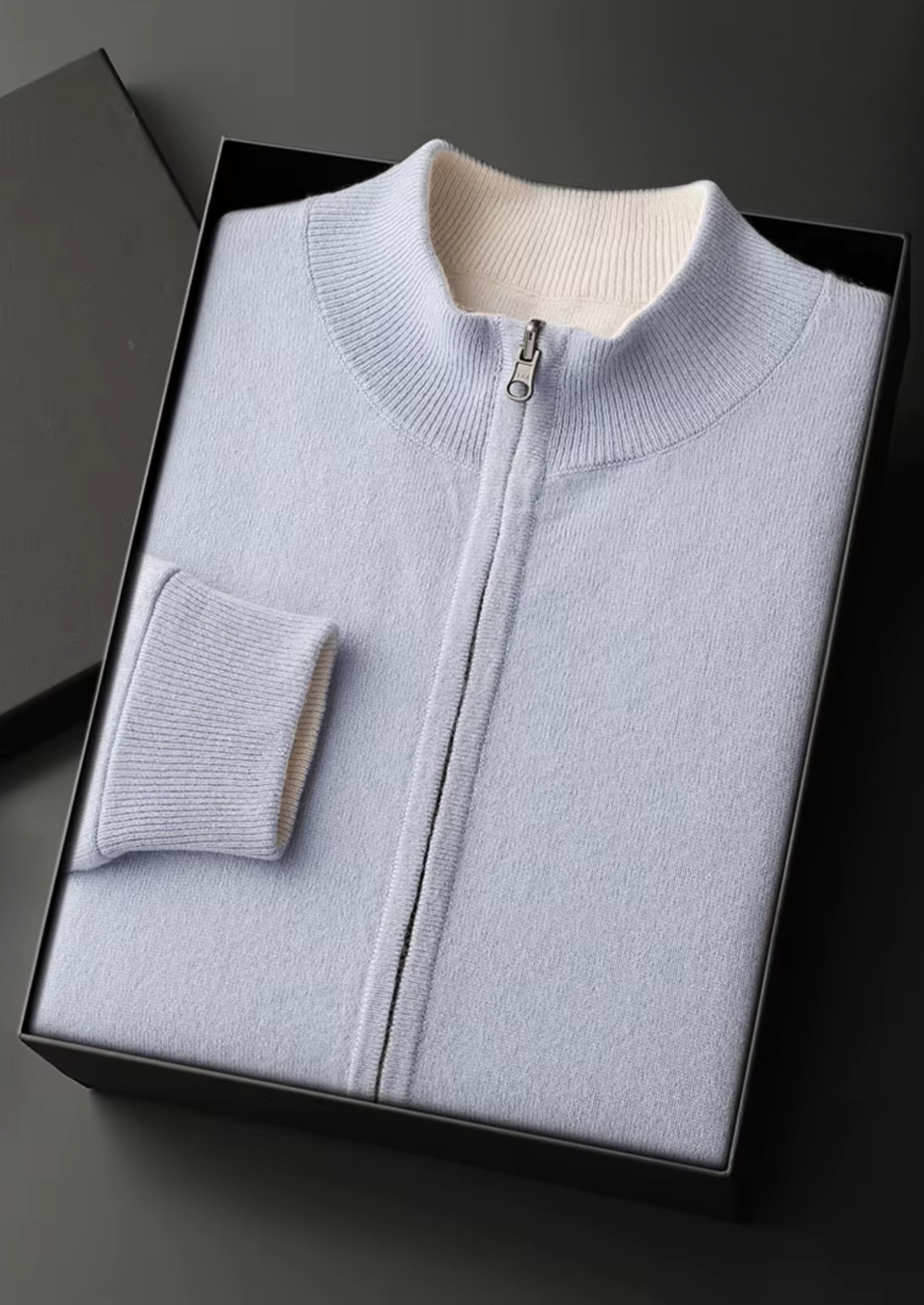 Pure Extra-Fine Merino Wool Zip Cardigan | Auremmont