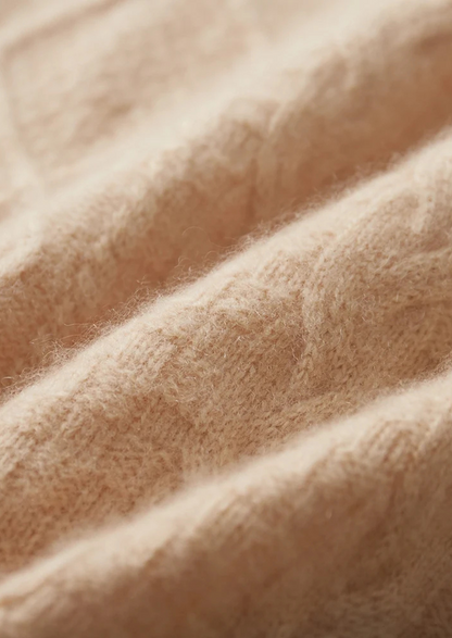 Pure Extra-Fine Merino Wool Jacquard Mockneck | Auremmont