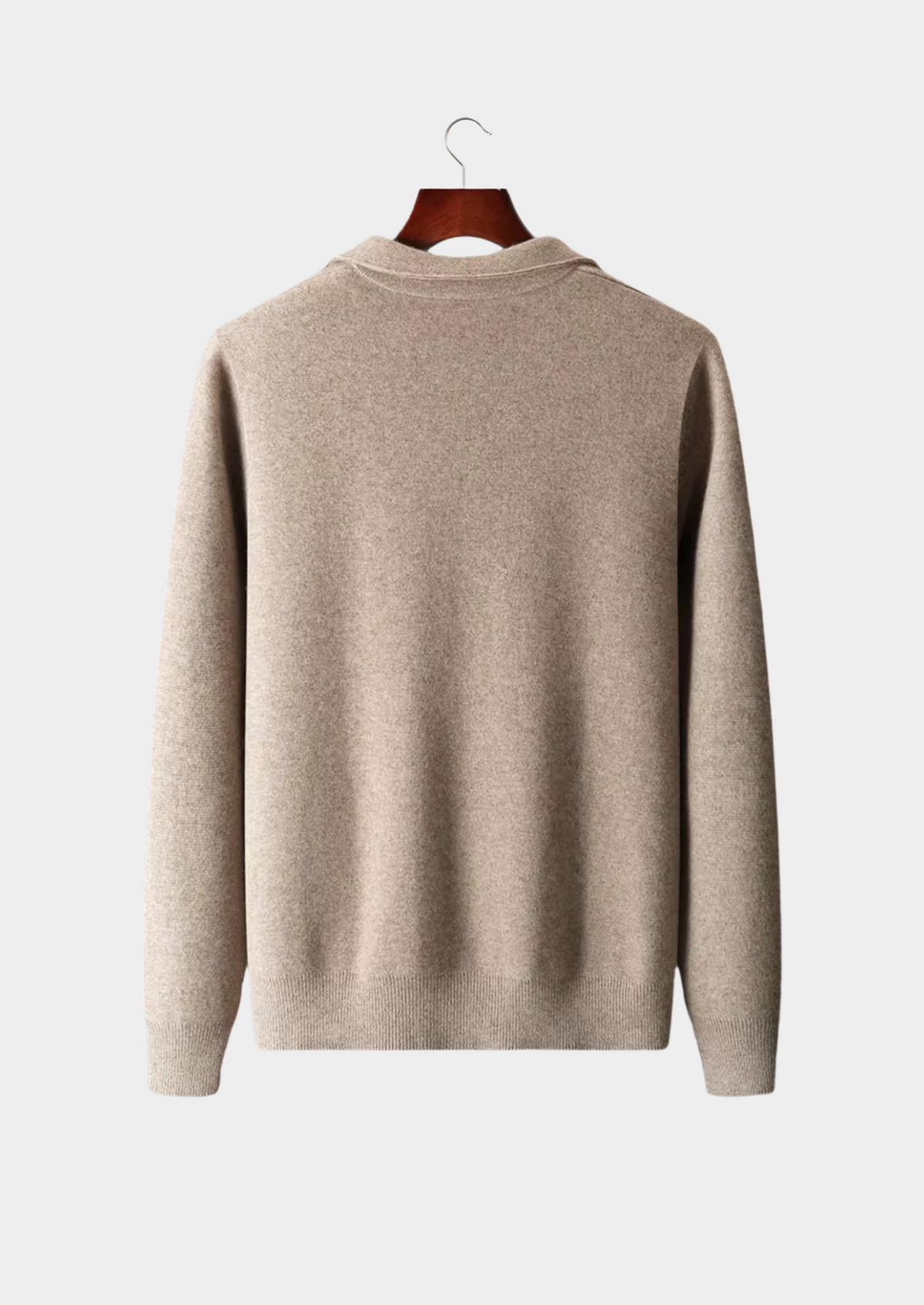 Pure Extra-Fine Merino Wool Zip Polo Cardigan | Auremmont