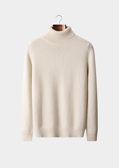 Pure Cashmere Ivory Essential Rollneck | Auremmont