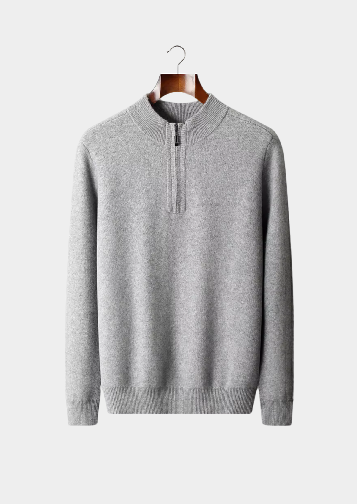 Premium Cashmere Essential Half-Zip Sweater | Auremmont