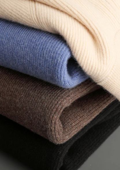 Pure Extra-Fine Merino Wool Ribbed Zip Cardigan | Auremmont
