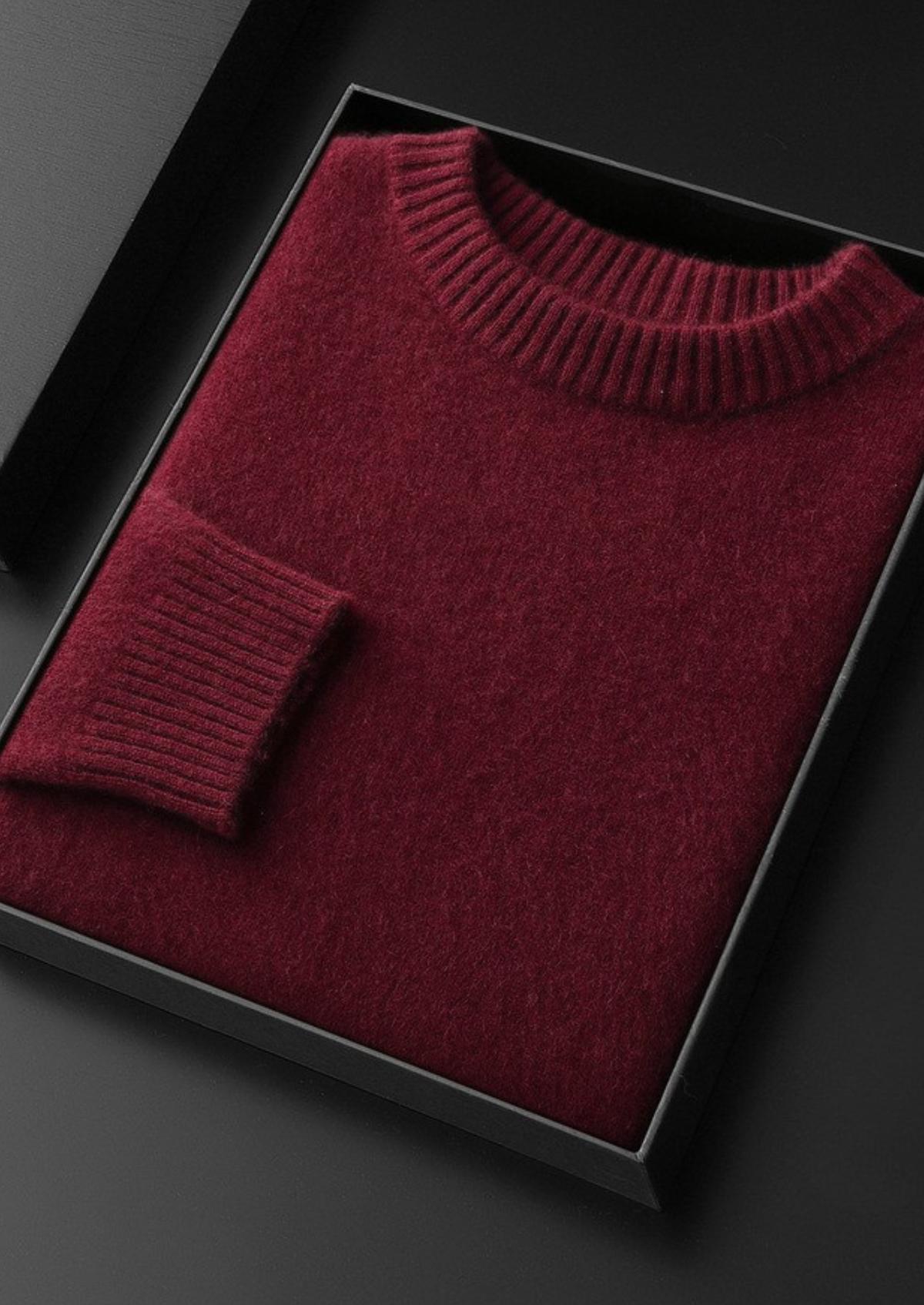 Pure Cashmere Burgundy Essential Crewneck | Auremmont