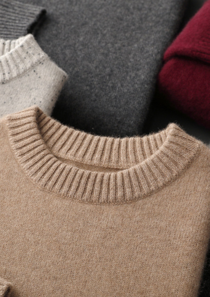 Pure Cashmere Gray Essential Crewneck | Auremmont