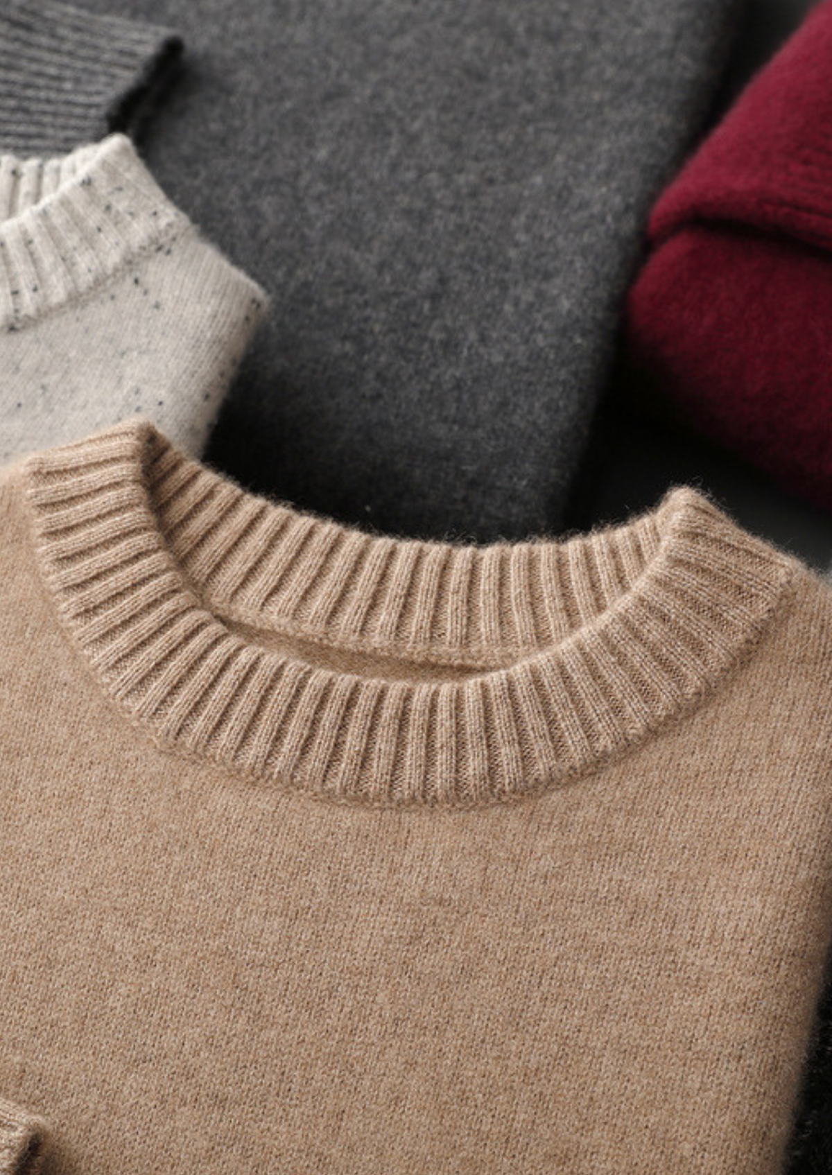 Pure Cashmere Dark Gray Essential Crewneck | Auremmont