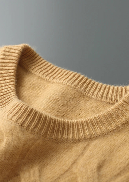 Premium Cashmere Cable Crewneck | Auremmont
