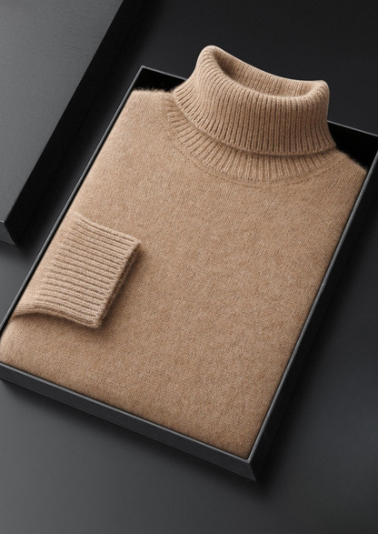 Pure Cashmere Beige Essential Rollneck | Auremmont