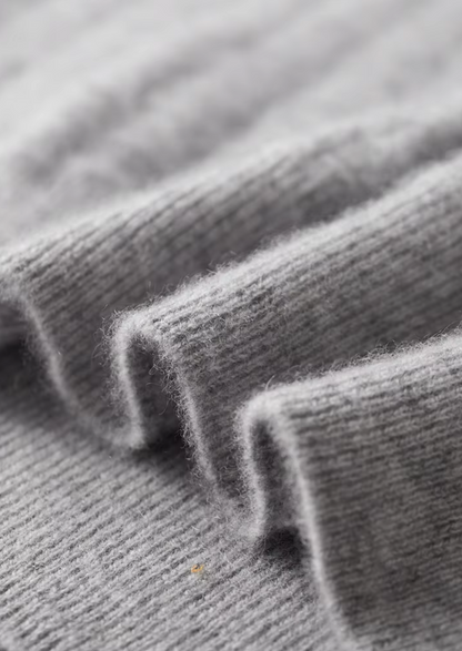 Pure Extra-Fine Merino Wool Textured Mockneck | Auremmont