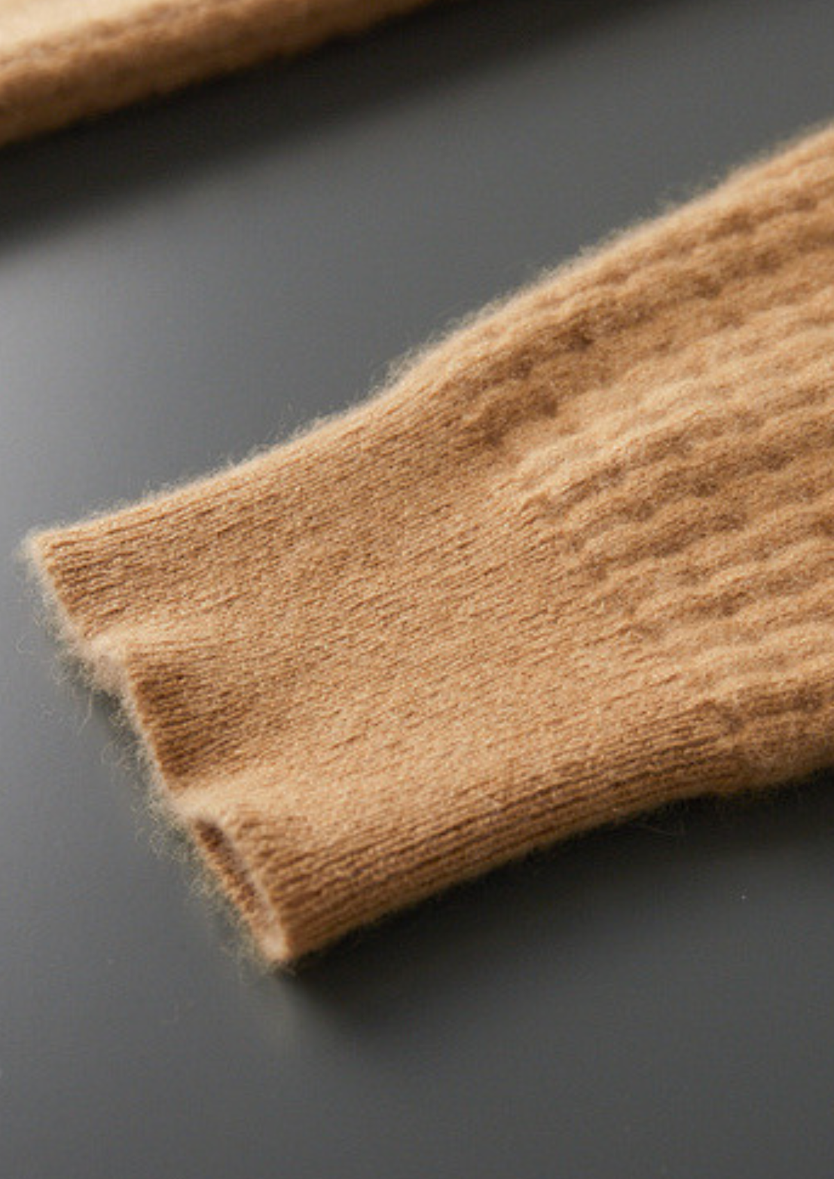 Pure Cashmere Caramel Textured Button Cardigan | Auremmont