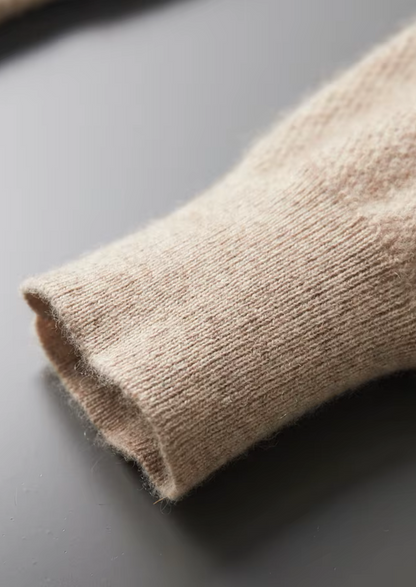 Premium Cashmere Classic Henley Sweater | Auremmont