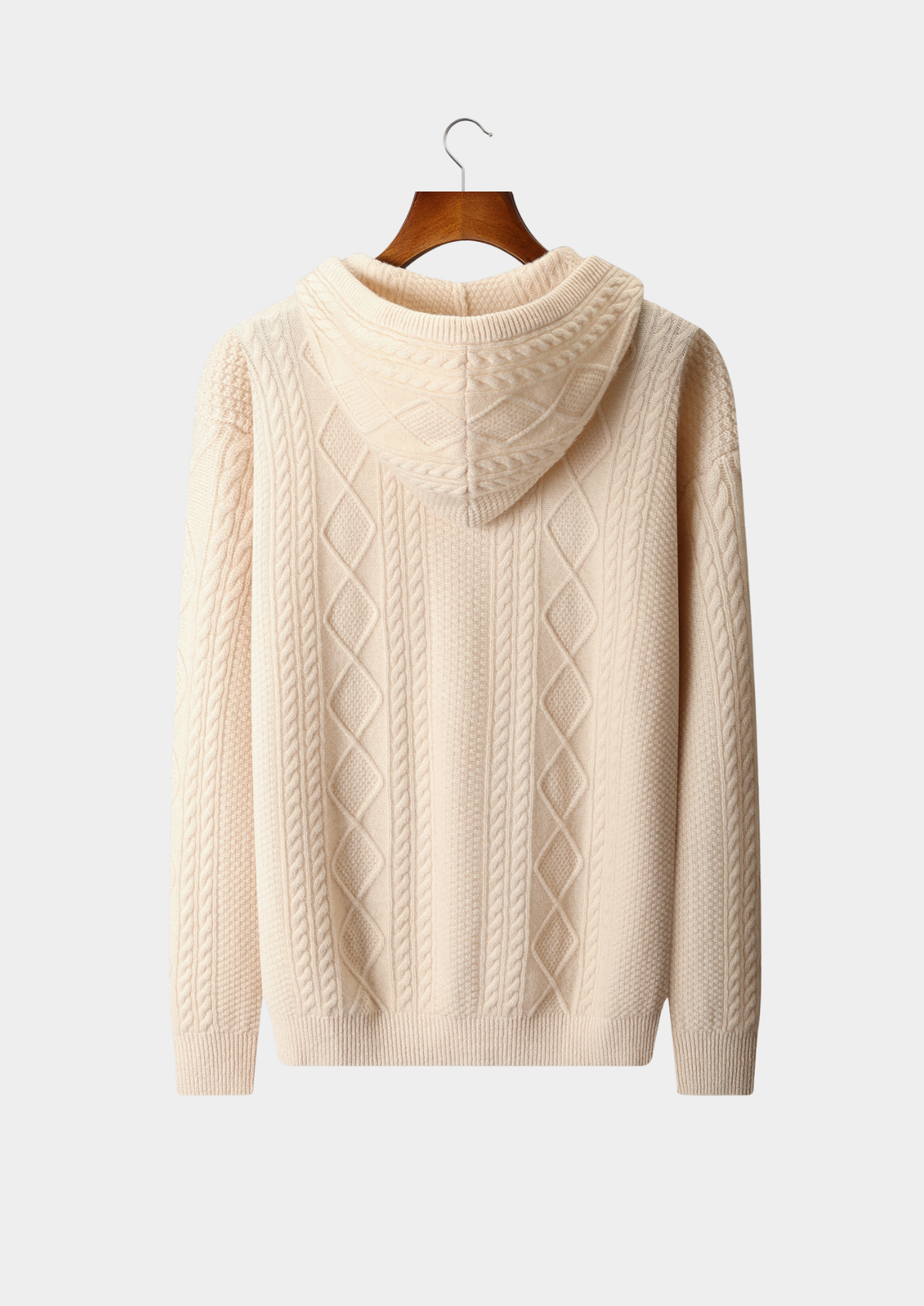 Pure Extra-Fine Merino Wool Wintertime Zipper Hoodie | Auremmont