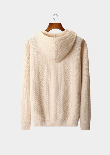 Pure Extra-Fine Merino Wool Wintertime Zipper Hoodie | Auremmont