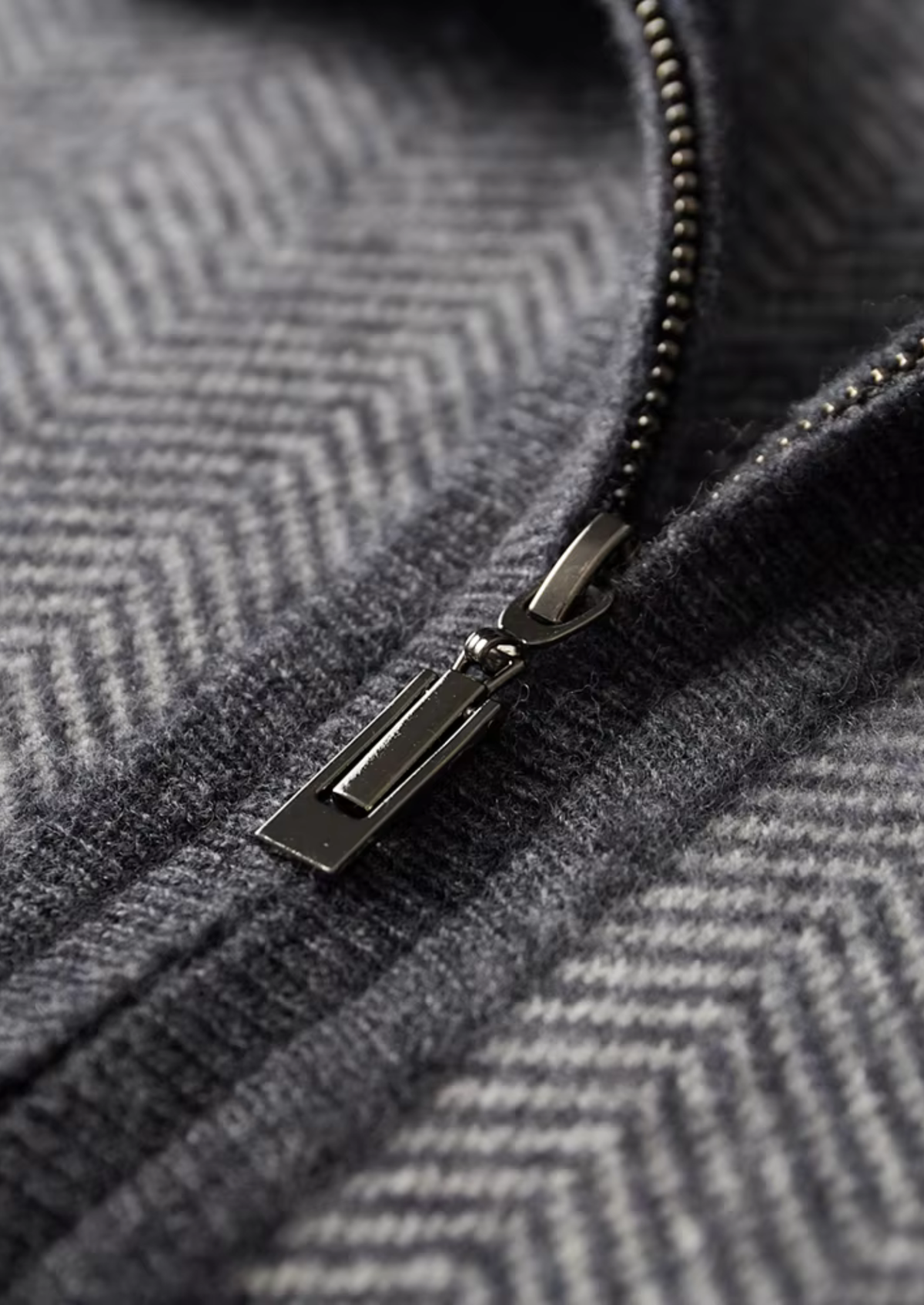 Pure Extra-Fine Merino Wool Gray Herringbone Set | Auremmont