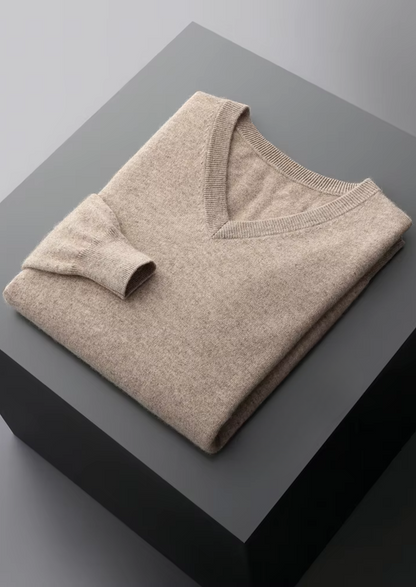 Pure Extra-Fine Merino Wool Classic V-Neck Sweater | Auremmont