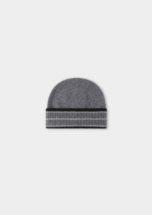Dark Gray Merino Wool Wintertime Beanie | Auremmont