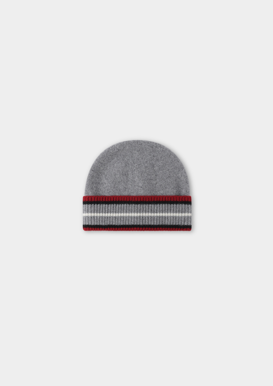 Light Gray Merino Wool Wintertime Beanie | Auremmont