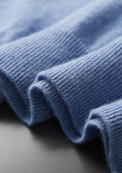 Premium Cashmere Mock Neck T-Shirt | Auremmont