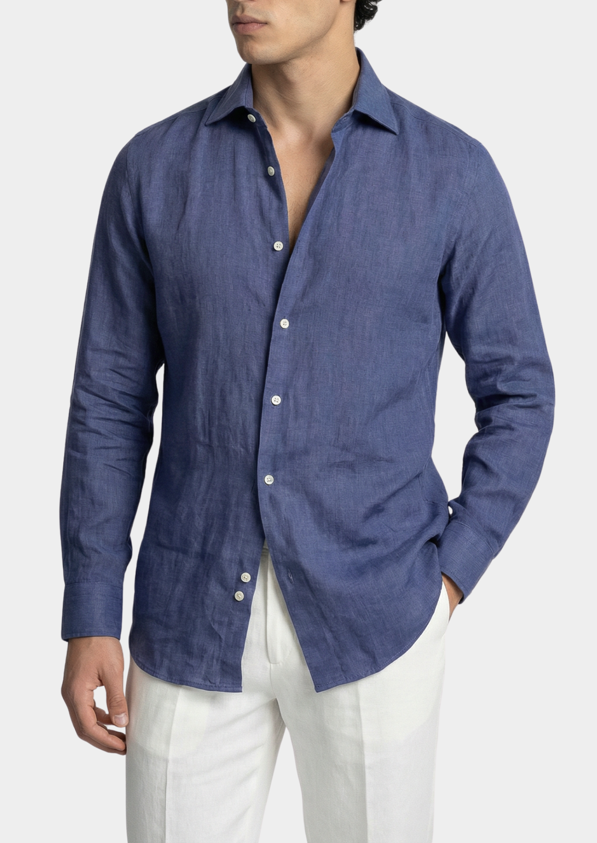 Portofino Coastal Shirt - Blue | Auremmont
