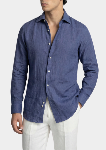 Portofino Coastal Shirt - Blue | Auremmont