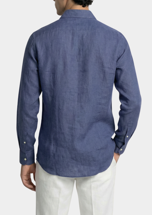 Portofino Coastal Shirt - Blue | Auremmont