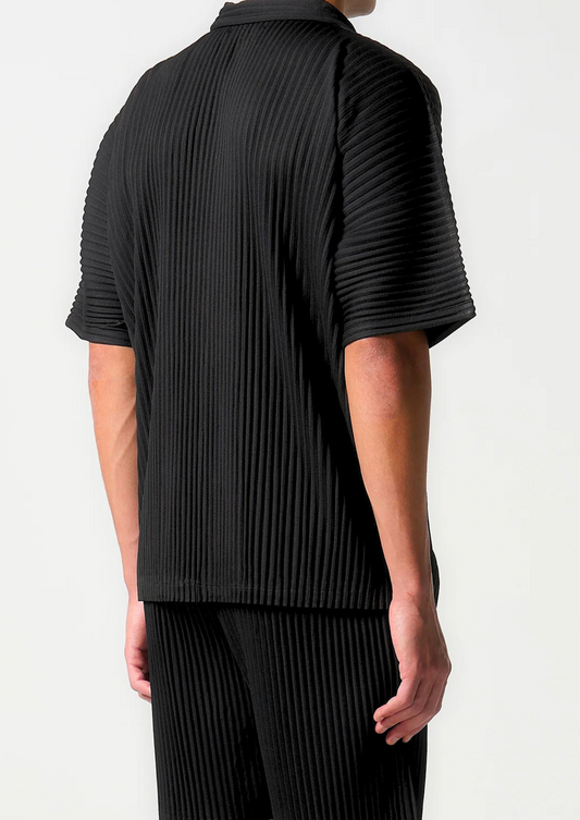 Black Pleated Summer Set | Auremmont