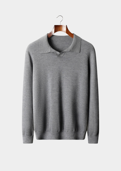 Premium Cashmere Buttonless Sweater Polo | Auremmont