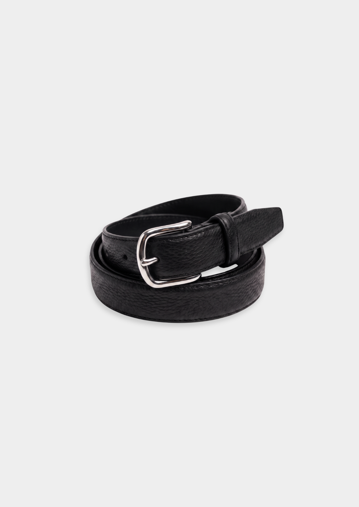 Black Essential Leather Belt | Auremmont