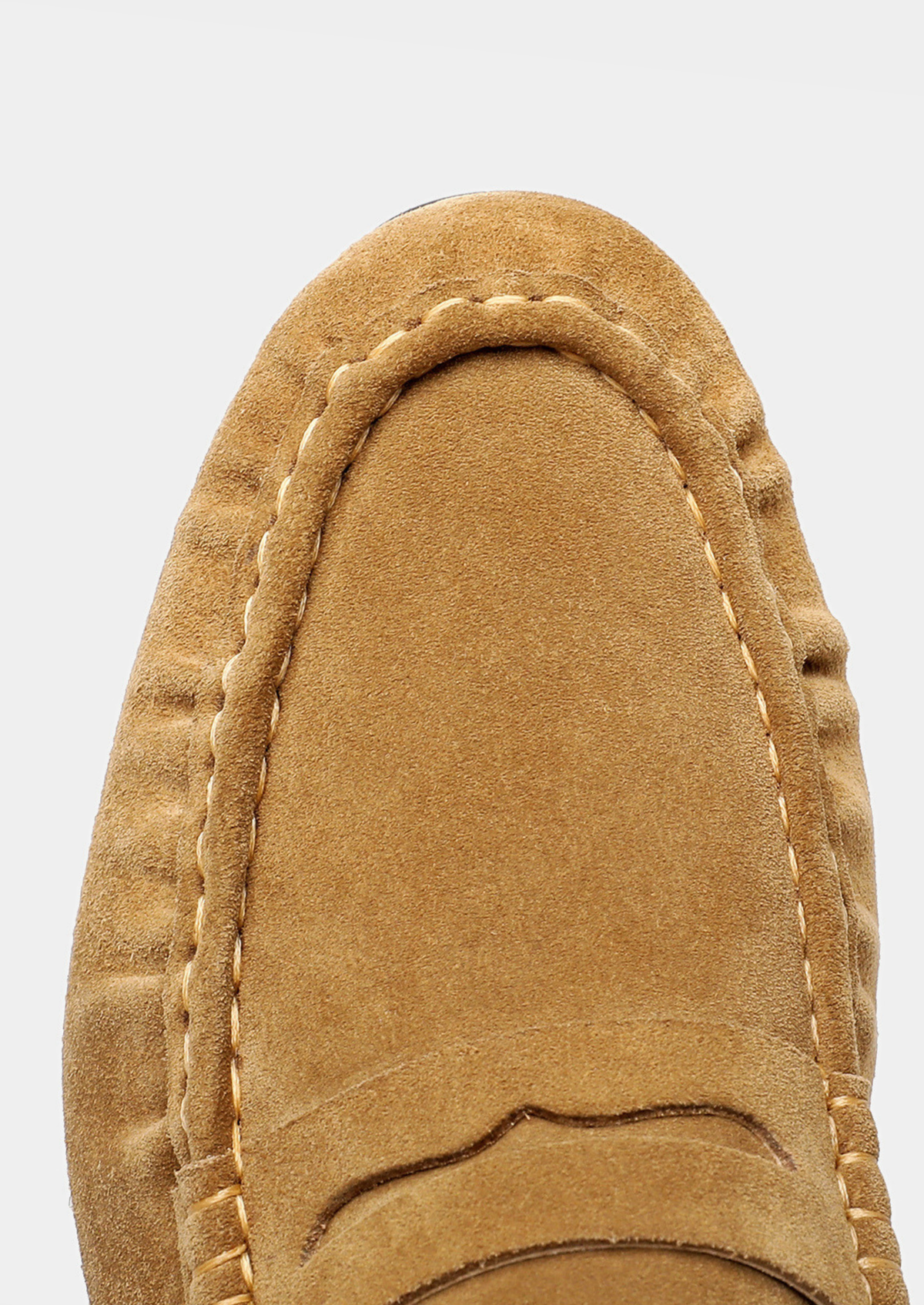Caramel Classic Penny Suede Loafers | Auremmont