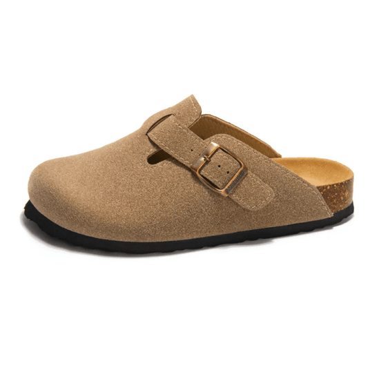 Auremmont Suede Boston Clogs - Sand