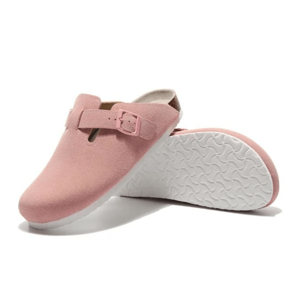 Auremmont Suede Boston Clogs - Pink