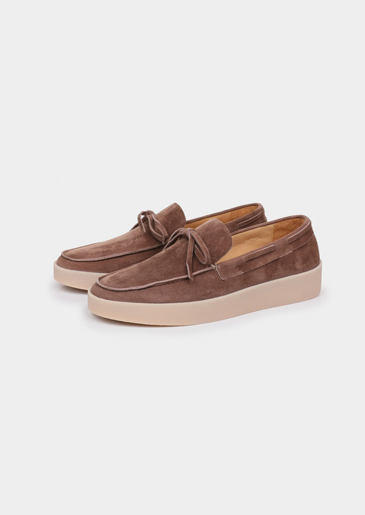 Chestnut Taupe Boat Loafers | Auremmont