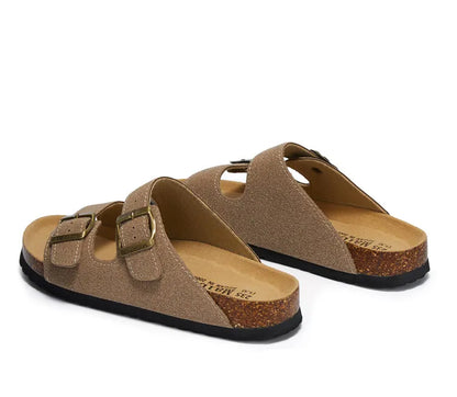 Maibulun Suede Arizona Sandals - Sand | Auremmont