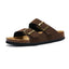 Auremmont Suede Arizona Sandals - Dark Brown
