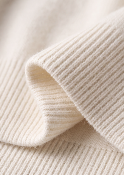 Pure Extra-Fine Merino Wool Cream White Luzzo Set | Auremmont